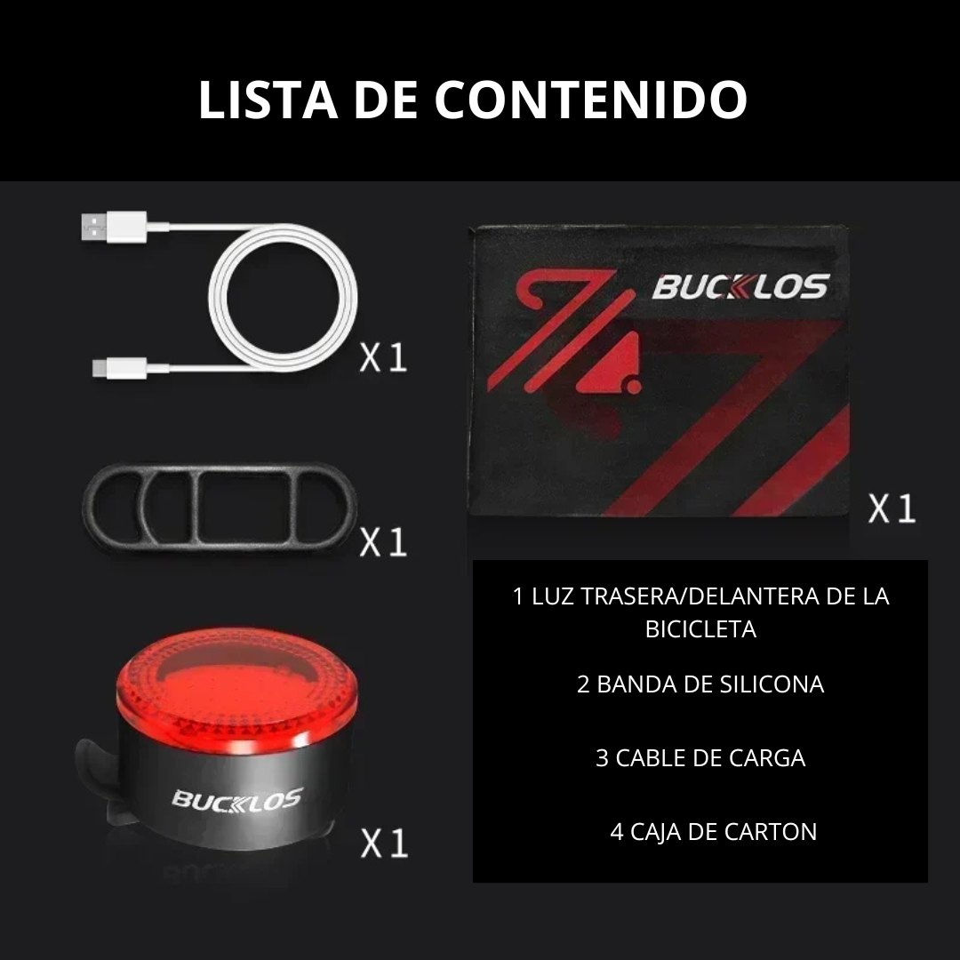 Luces LED BUCKLOS COB. Recargables por USB