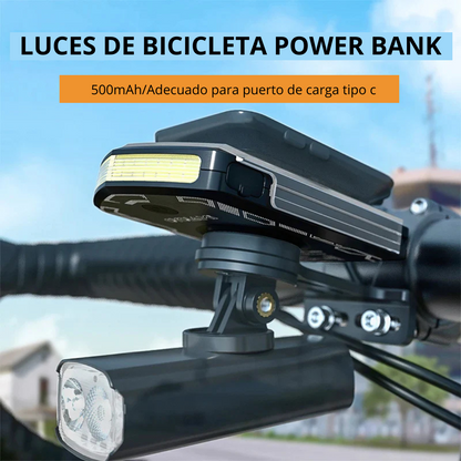 Luz Delantera Diurna 5000 mAh para Bicicleta.Compatible con Garmin y XOSS