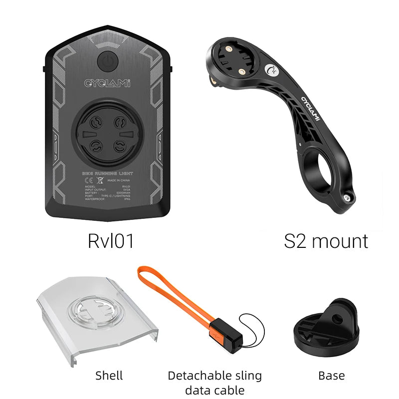 Luz Delantera Diurna 5000 mAh para Bicicleta.Compatible con Garmin y XOSS